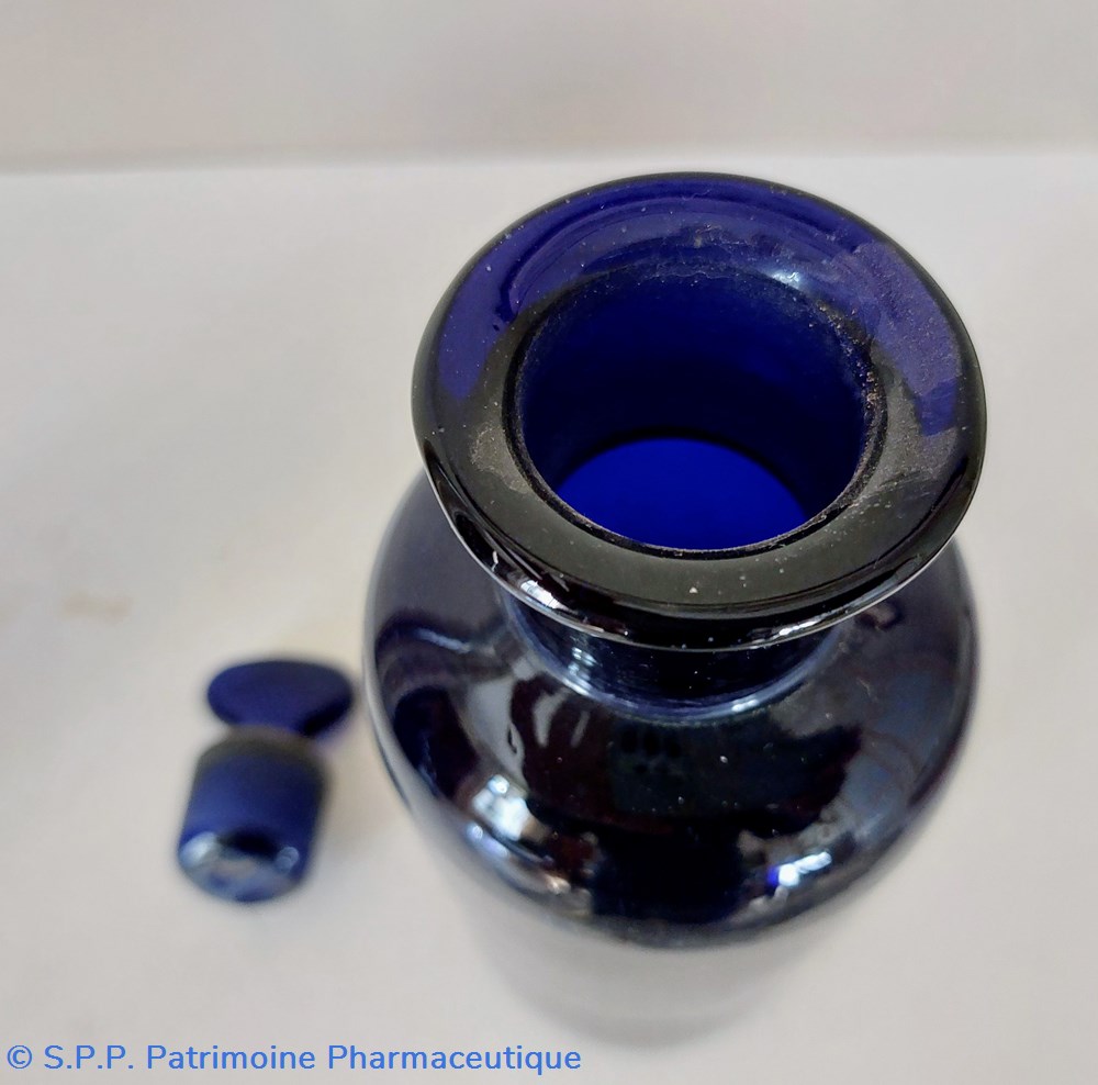 Bleu / Flacon de pharmacie verre bleu h 21 cm 6 science bleu flacon de pharmacie verre bleu h 21 cm