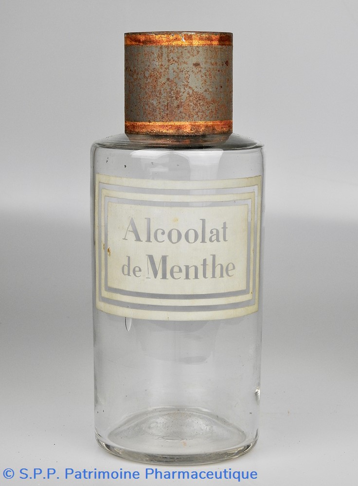 science flacon en verre grand modele etiquette blanche pharmacie ravasse