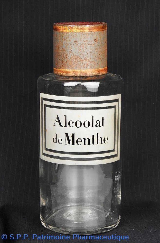 science flacon en verre grand modele etiquette blanche pharmacie ravasse