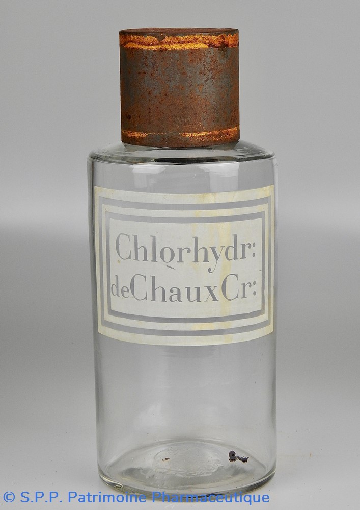 science flacon en verre grand modele etiquette blanche pharmacie ravasse
