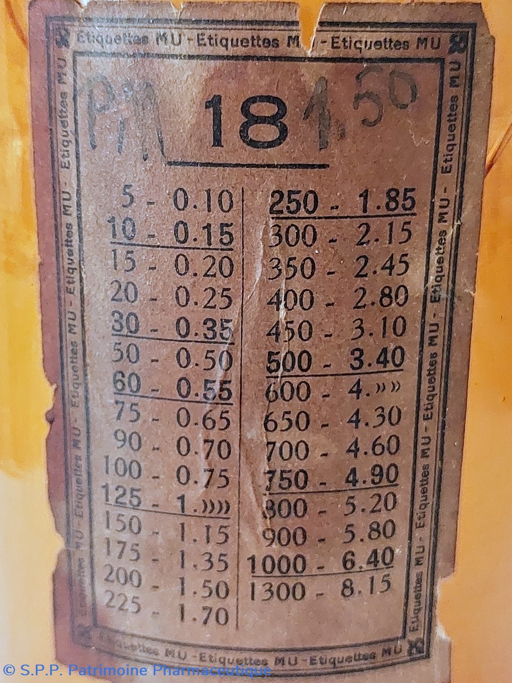 Flacon verre ambré "Aqua Chloroform :" 3 science pharmacie flacon verre ambre aqua chloroform