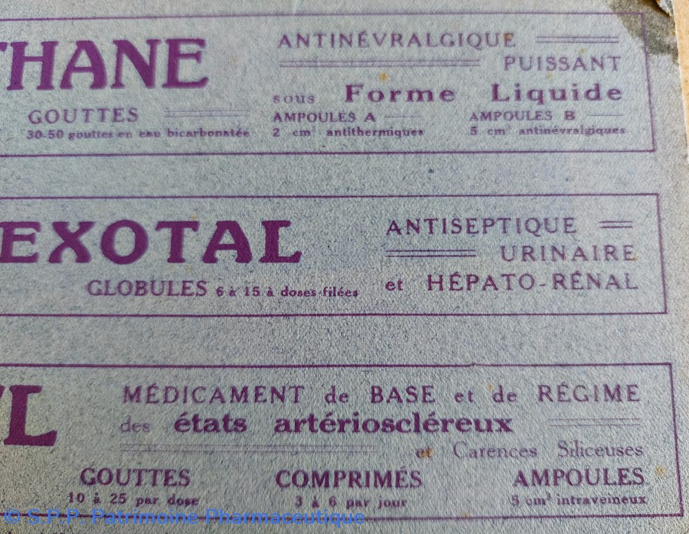 PYRETHANE- HEXOTAL-SILICYL/ Lab. Camuset 3 science pharmacie pyrethane hexotal silicyl lab camuset