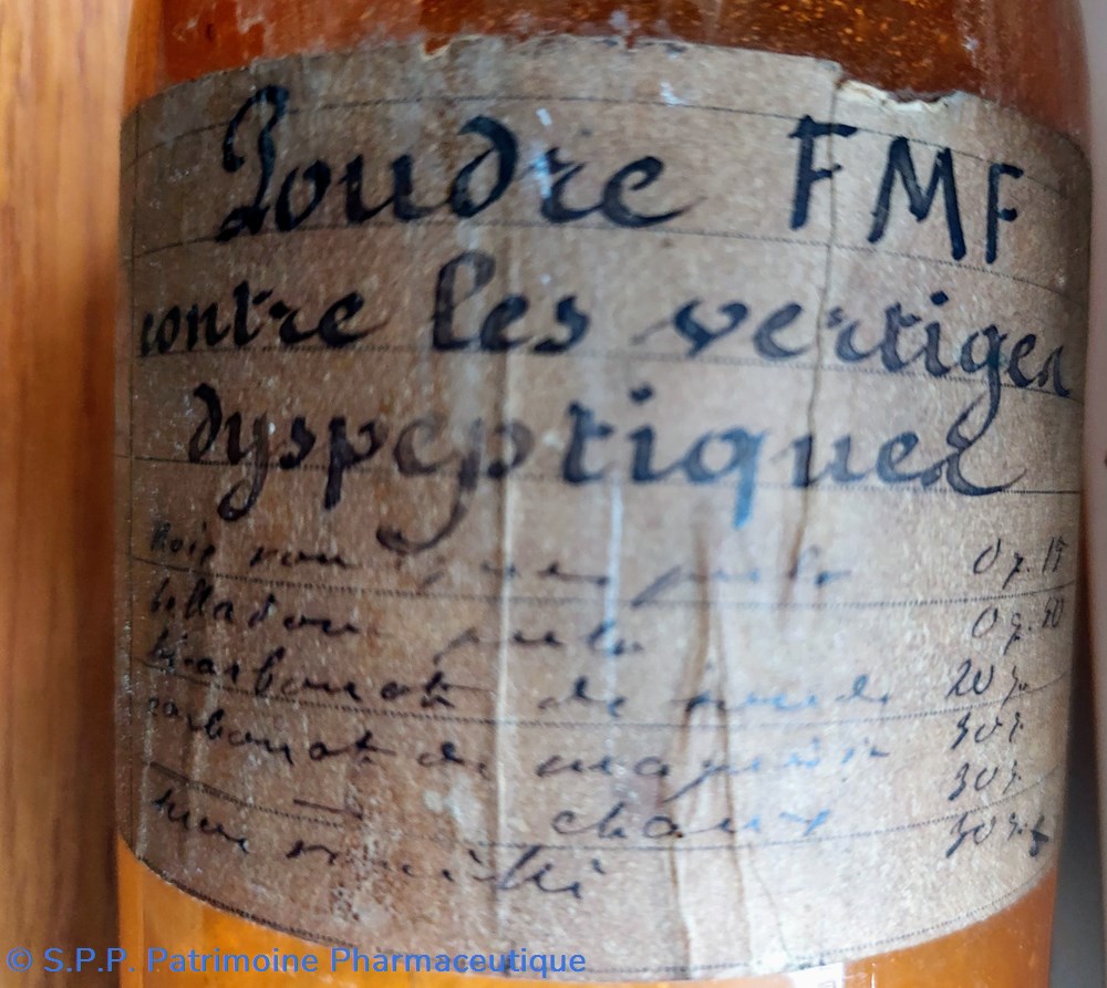 POUDRE FMF Flacon verre ambré 4 science pharmacie poudre fmf flacon verre ambre