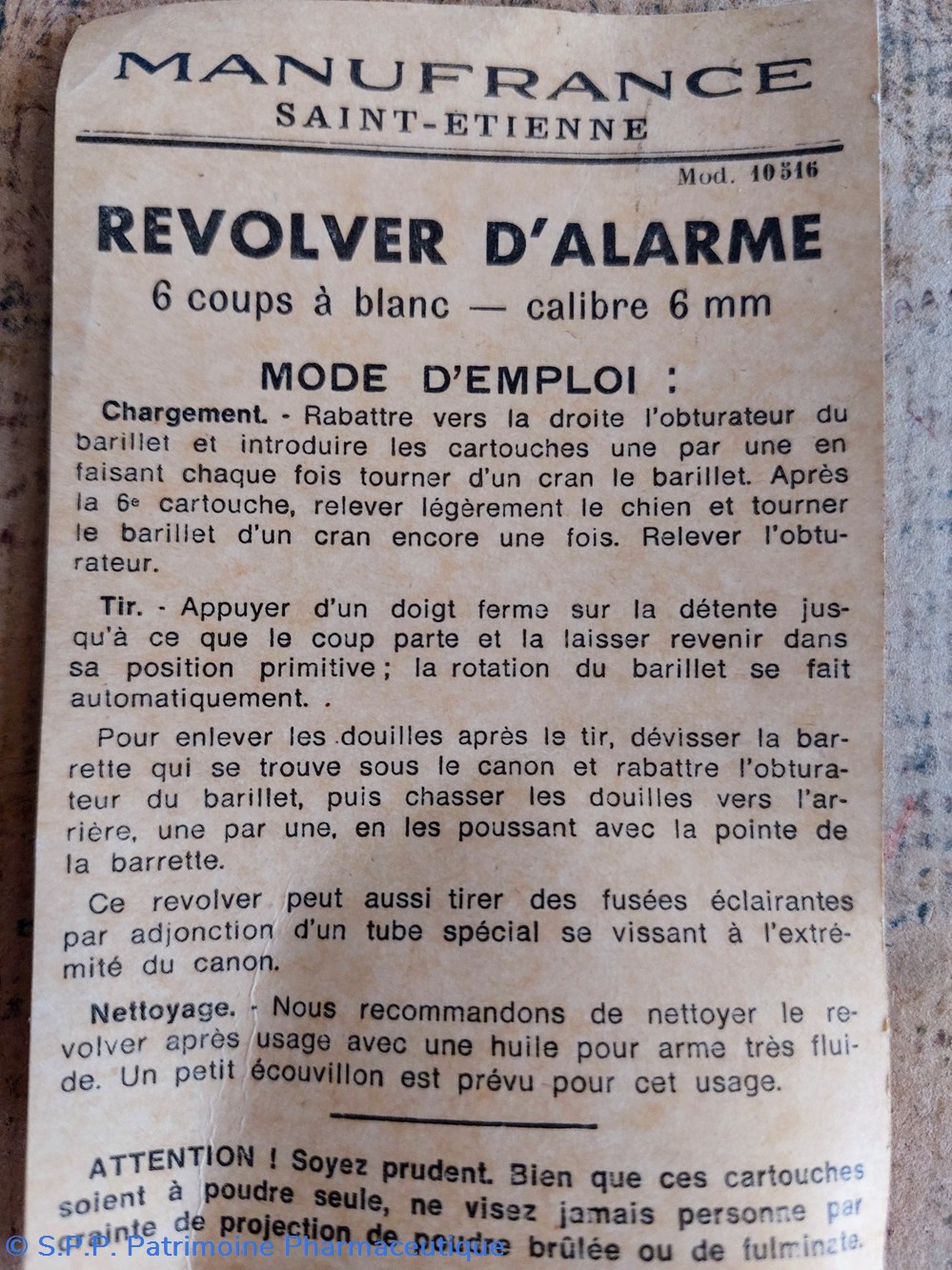 Révolver d'alarme 3 science pharmacie revolver alarme