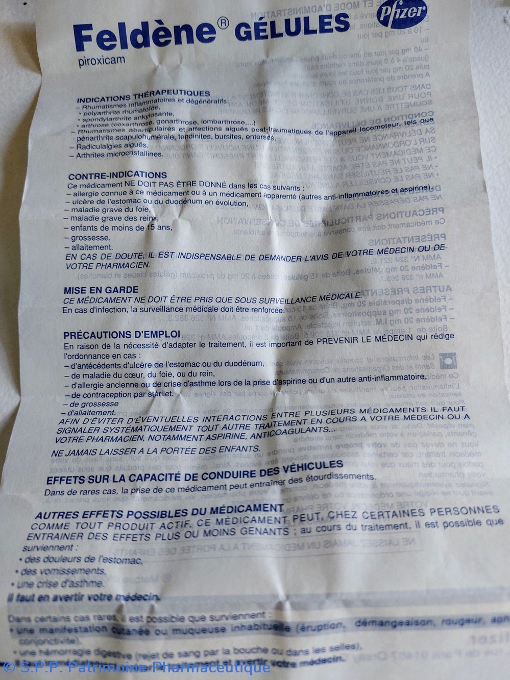 FELDÉNE -15 Gélules Piroxicam 20 mg. 7 science feldene 15 gelules piroxicam 20 mg