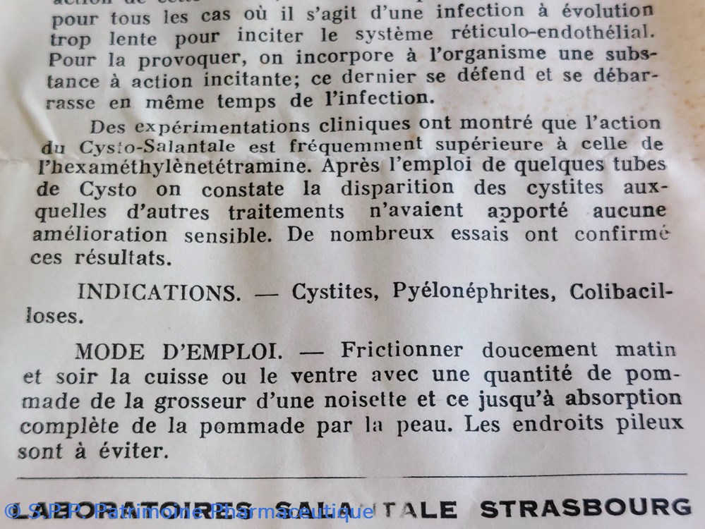 science pharmacie cysto salantale pommade vaccin