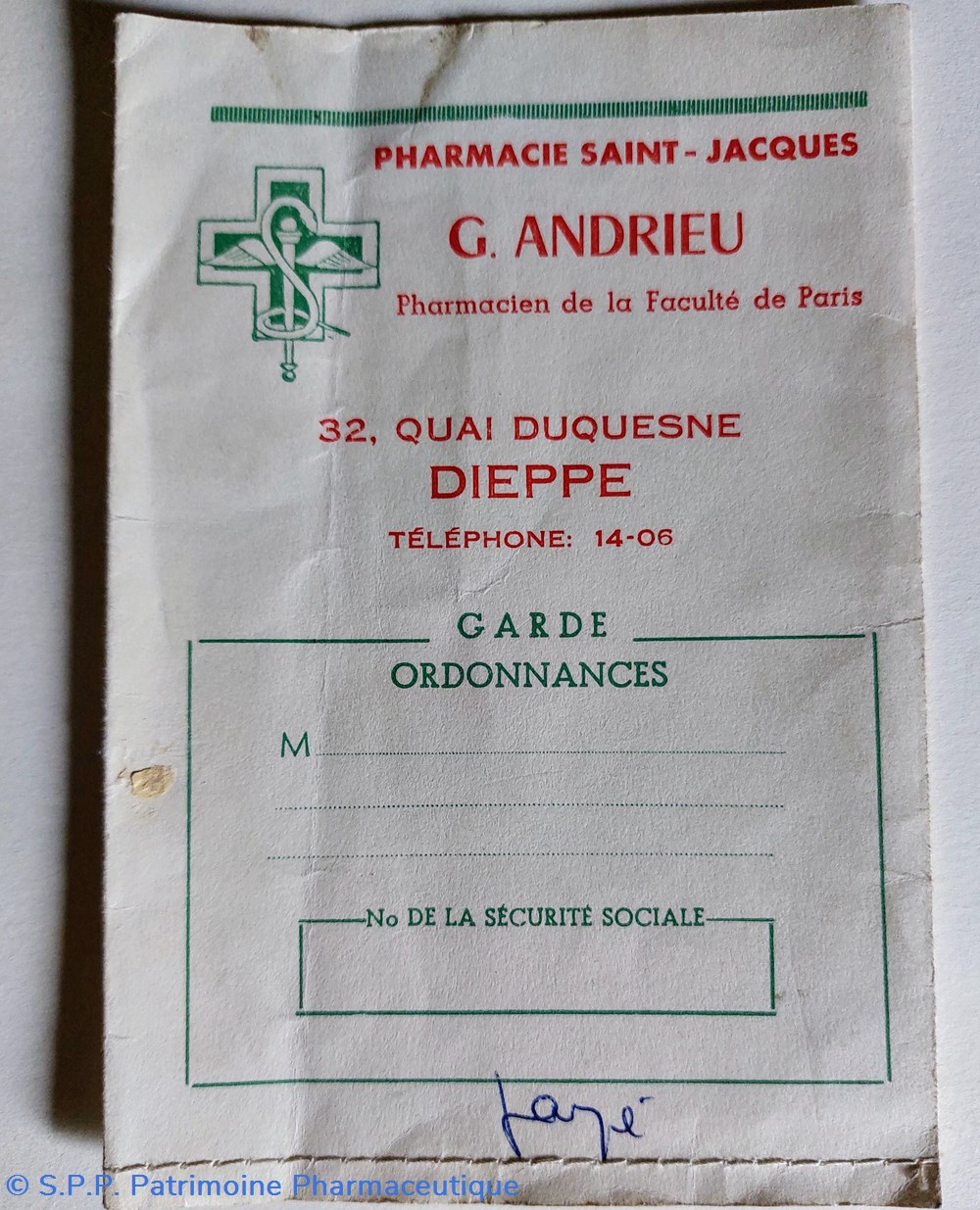 objets publicitaires porte documents medicaux pharmacie dieppe