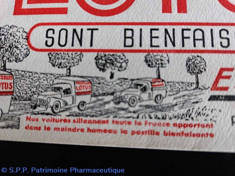 Pastilles LOTUS / Buvard des Ets "La Spécialité * 3 science pharmacie pastilles lotus buvard des ets la specialite