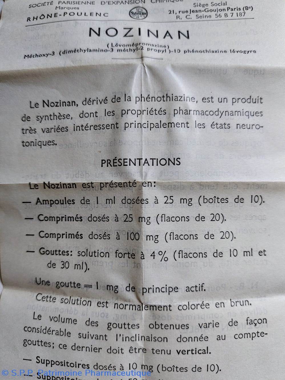 science pharmacie nozinan 10 suppositoires 50 mg specia