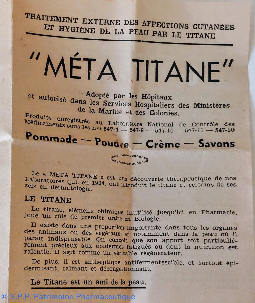science pharmacie pommade meta titane lab p metadier