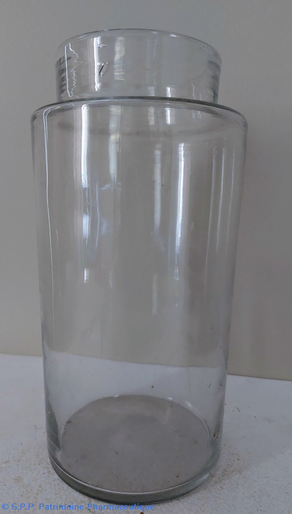 science pot de pharmacie 23 cm en verre blanc