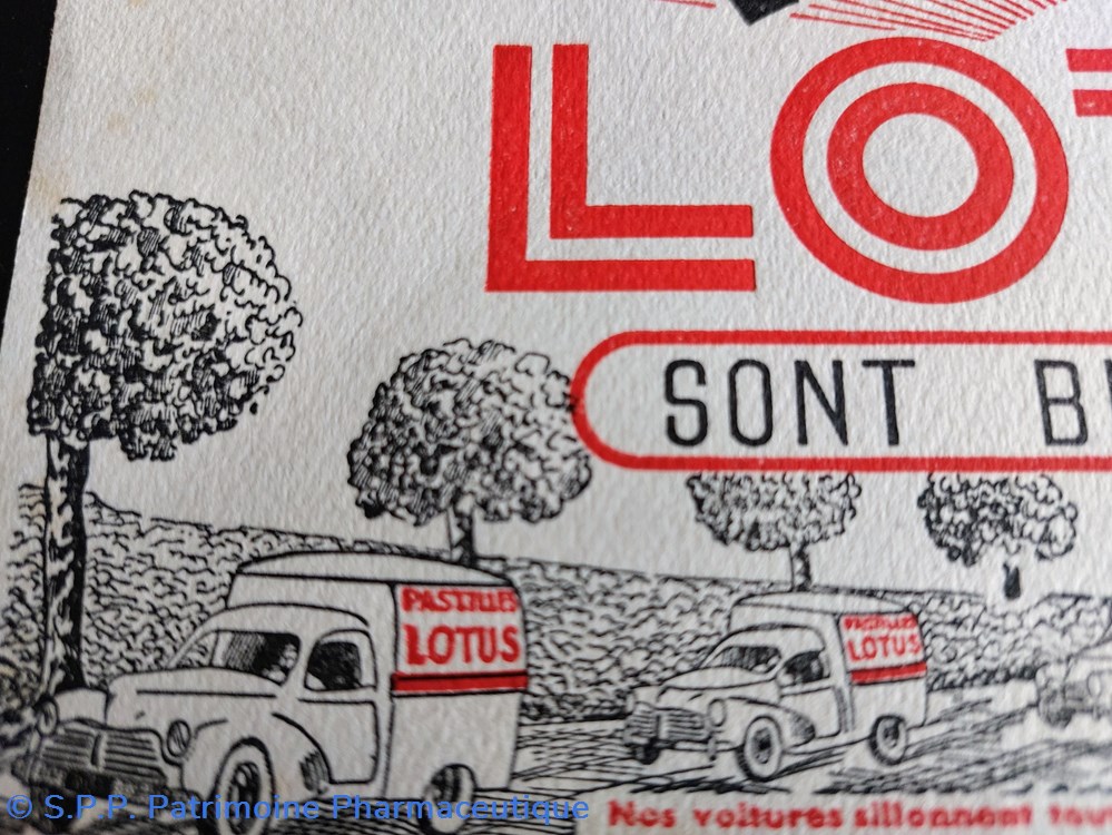 Pastilles LOTUS / Buvard des Ets "La Spécialité * 4 science pharmacie pastilles lotus buvard des ets la specialite