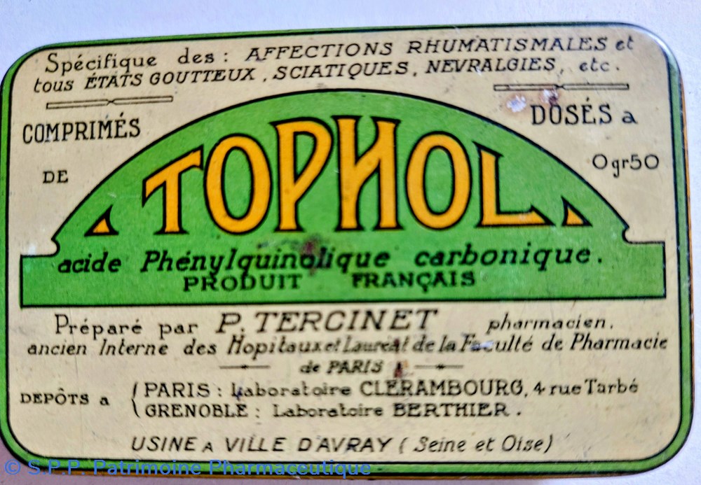 TOPHOL Comprimés P. TERCINET 7 science pharmacie tophol comprimes p tercinet