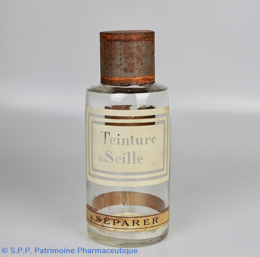 Flacon en verre petit modèle étiquette blanche Pharmacie RAVASSE 5 science flacon en verre petit modele etiquette blanche pharmacie ravasse
