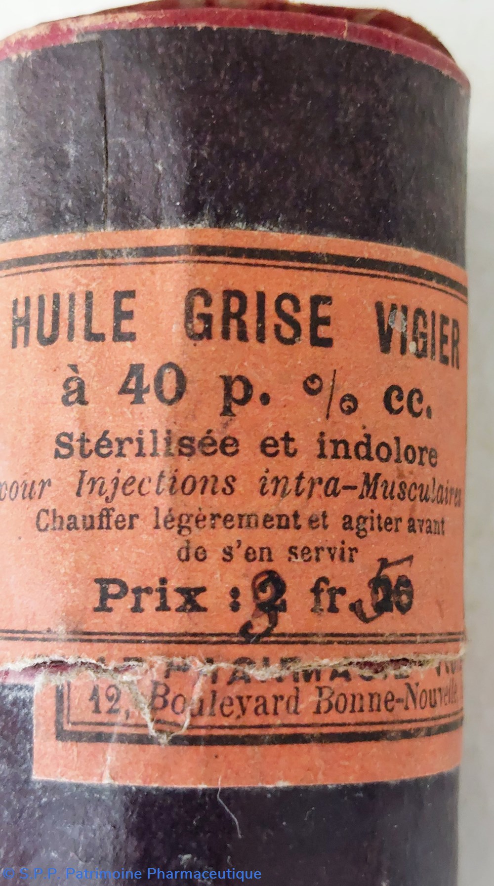 HUILE GRISE VIGIER Pour injections 3 science pharmacie huile grise vigier pour injections