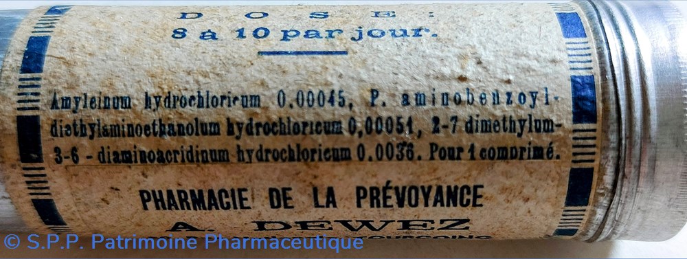 Comprimés antiseptiques anesthésiques DEWEZ 3 science pharmacie comprimes antiseptiques anesthesiques dewez
