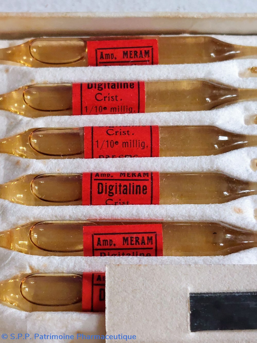 DIGITALINE ( Crist) Ampoules 1 cmc MERAM 7 science pharmacie digitaline crist ampoules 1 cmc meram