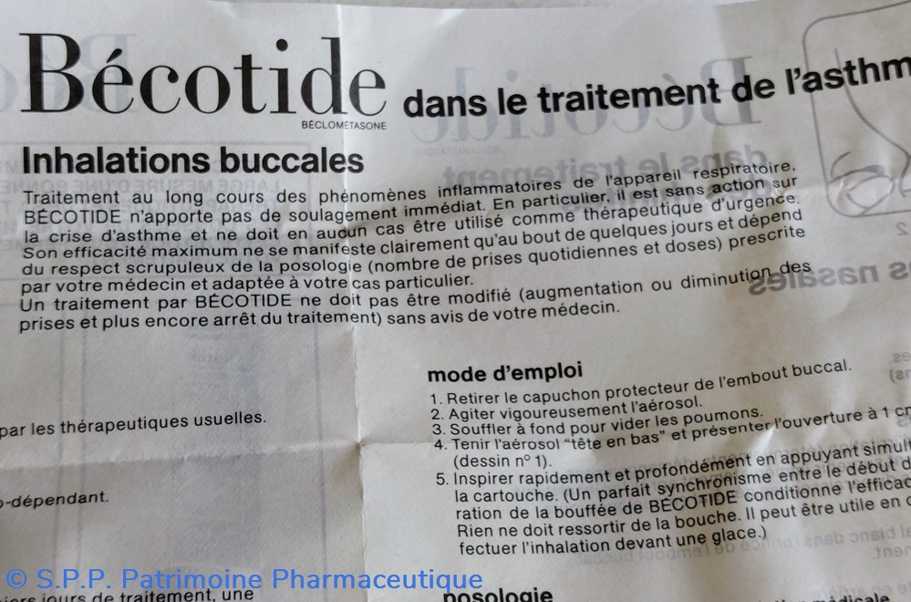 BÉCOTIDE ( Aérosol buccal et nasal) 6 science becotide aerosol buccal et nasal