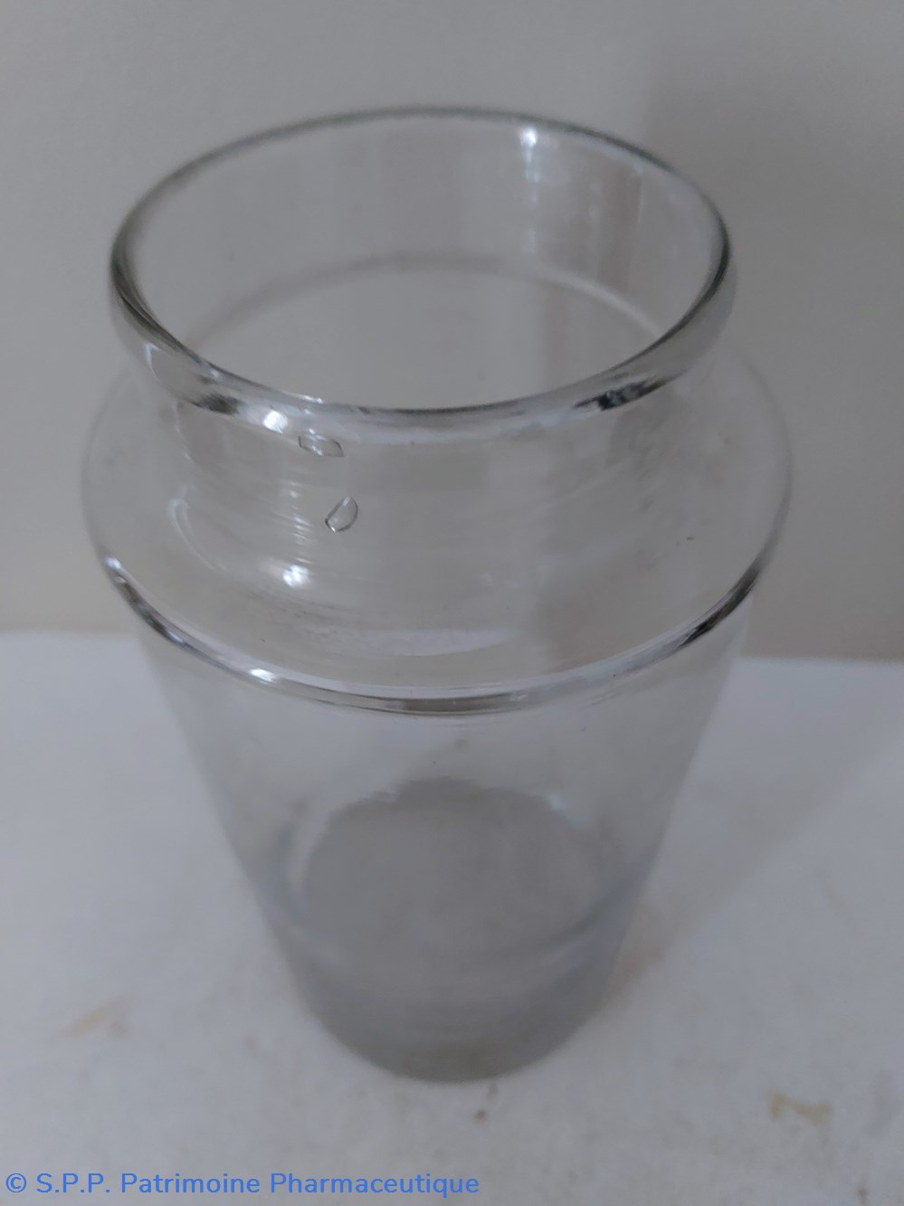 science pot de pharmacie 23 cm en verre blanc