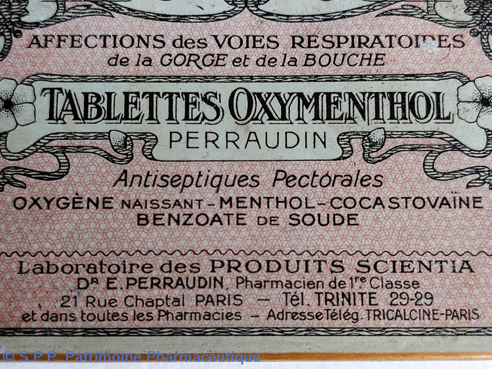TABLETTES OXYMENTHOL PERRAUDIN 7 science tablettes oxymenthol perraudin