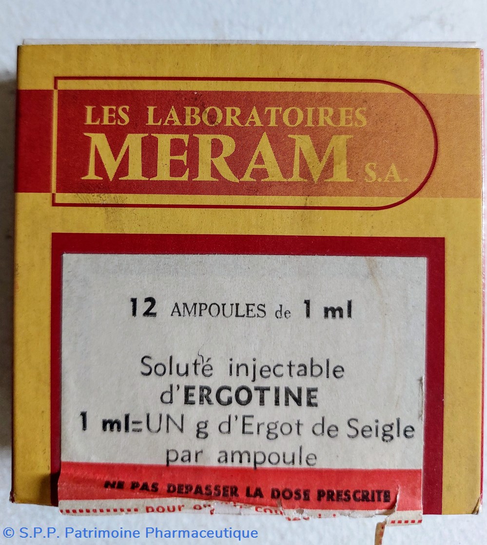Soluté Injectable d' ERGOTINE 12 Ampoules 1ml science pharmacie solute injectable ergotine 12 ampoules 1ml