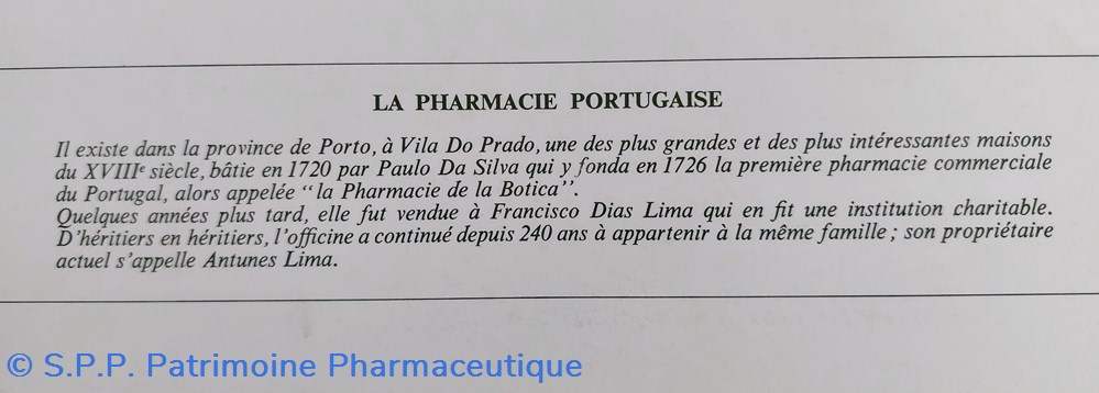 science la pharmacie portugaise lab roussel n21