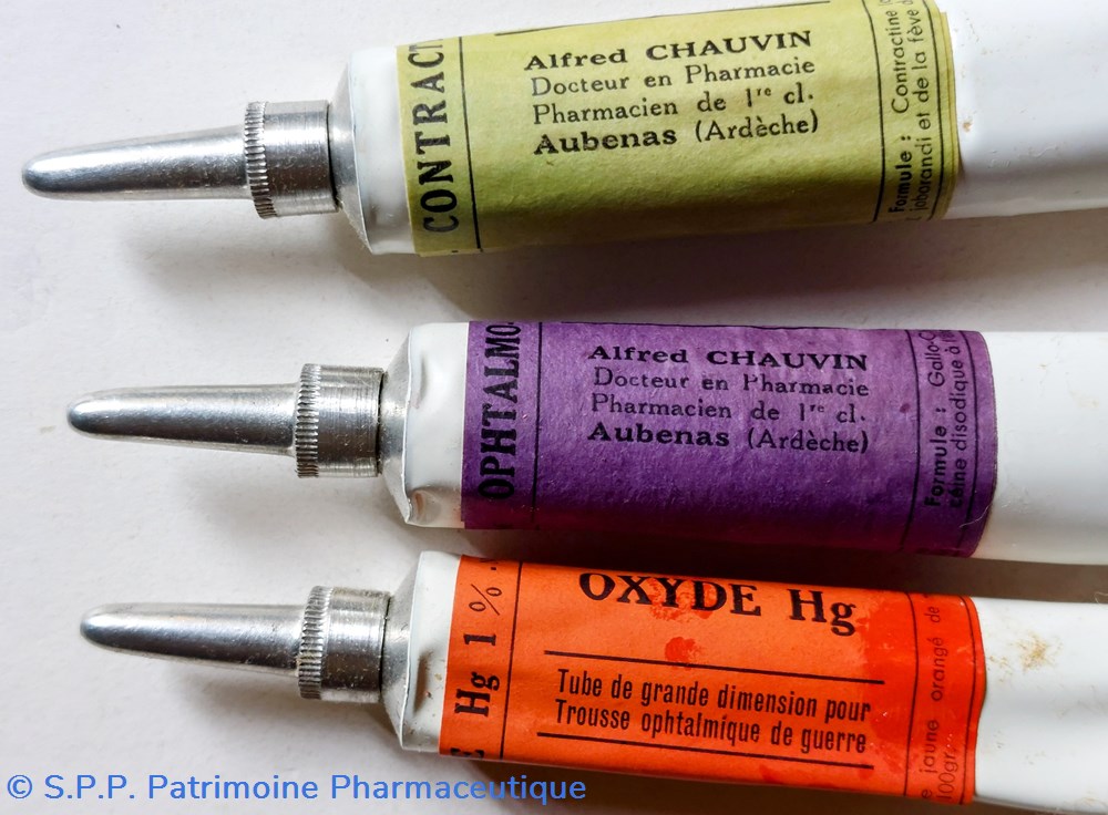 Trousse Ophtalmique de Guerre/Tubes Blache 6 science pharmacie trousse ophtalmique de guerre tubes blache