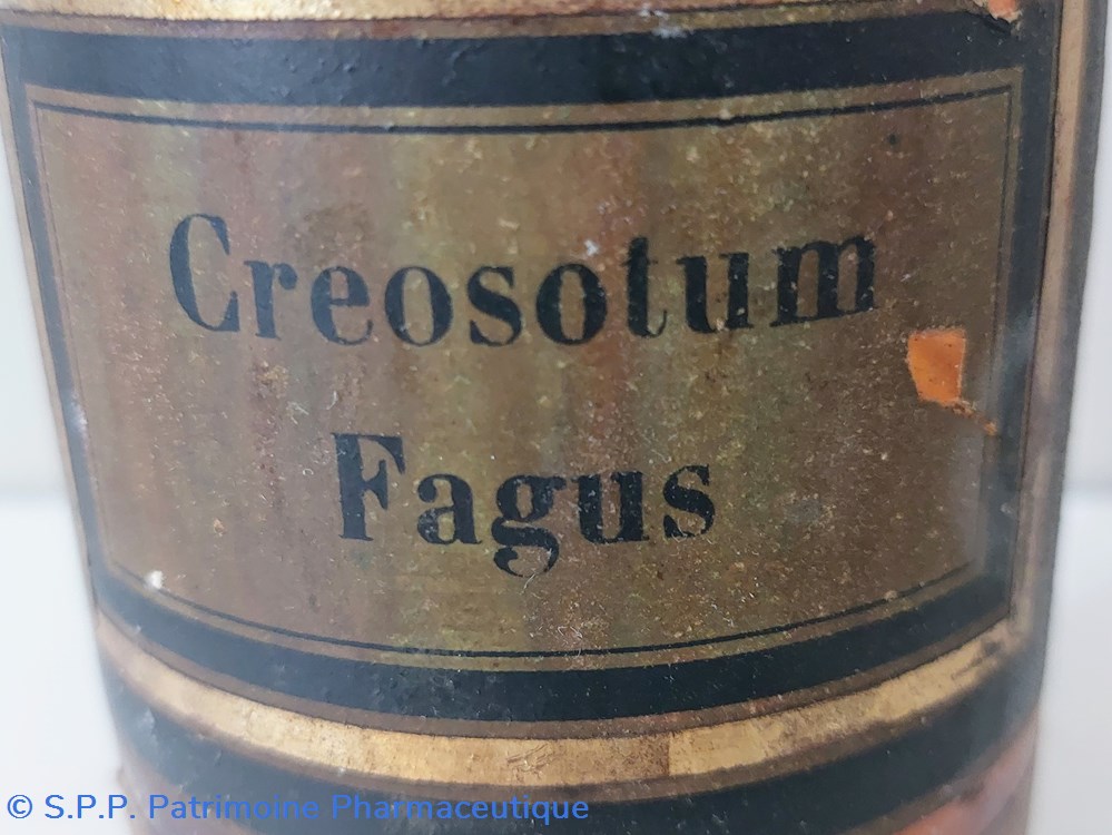Flacon en verre ambré "Creosol : Lign : Fagus 4 science pharmacie flacon en verre ambre creosol lign fagus