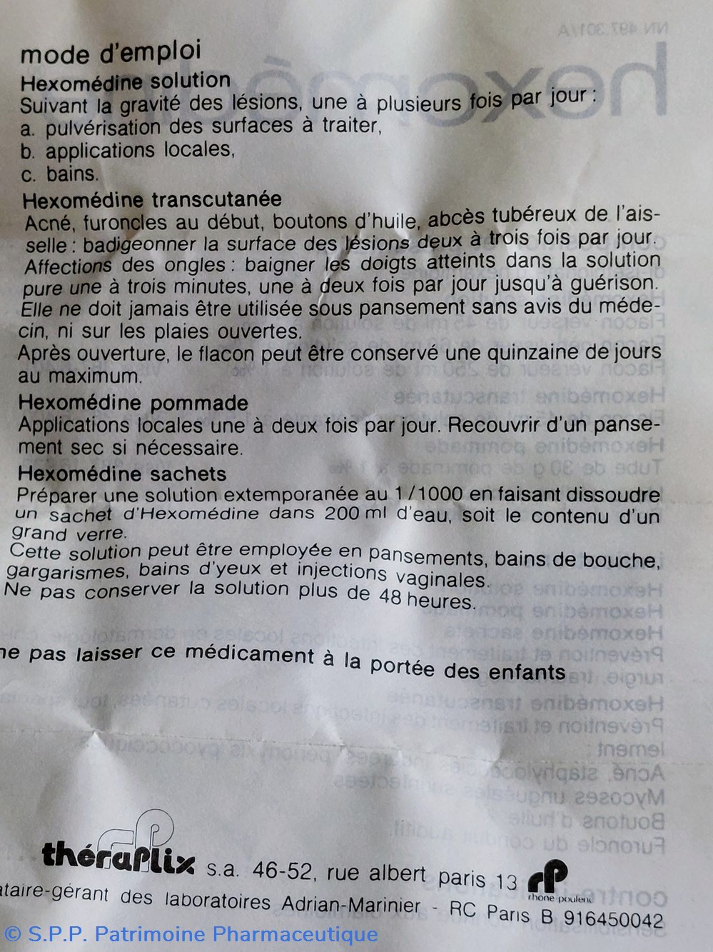 science pharmacie hexomedine transcutanee flacon 45 ml