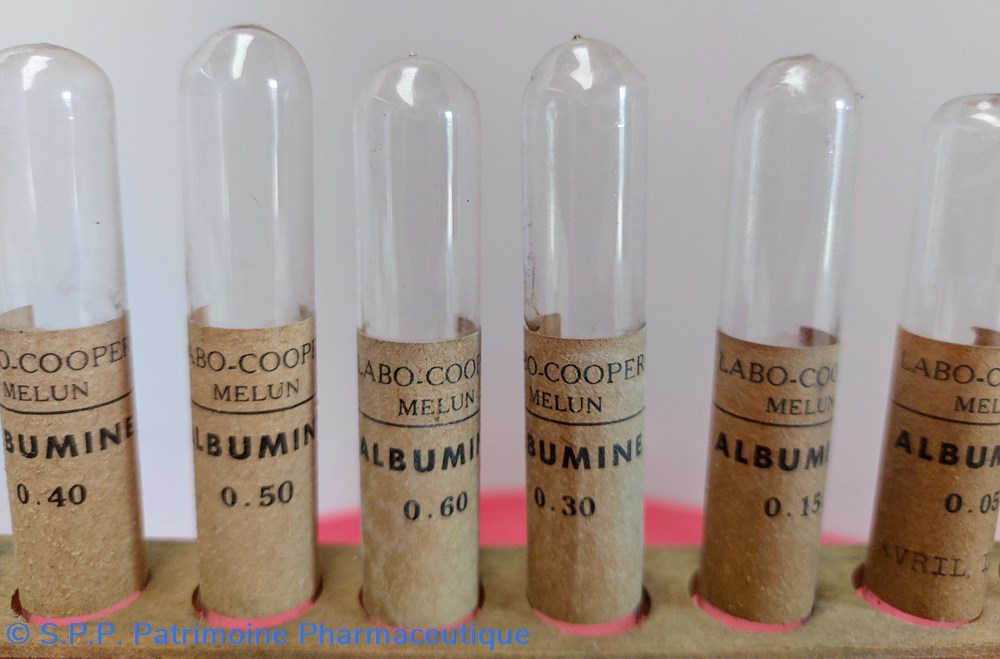 Tubes d'Albuminimétrie 3 science pharmacie tubes albuminimetrie