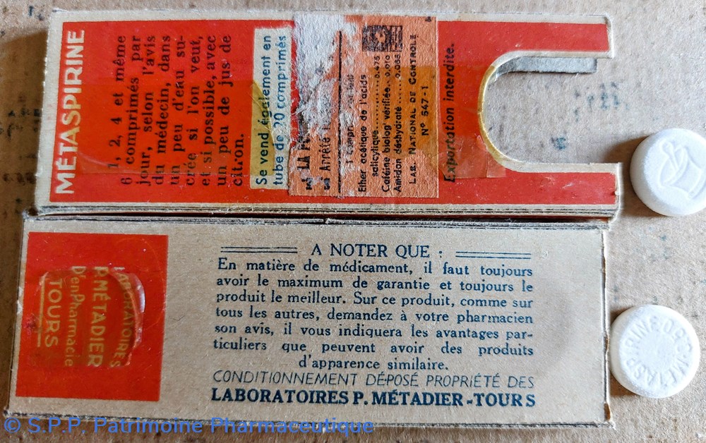 MÉTASPIRINE 10 comprimés Métadier 7 science pharmacie metaspirine 10 comprimes metadier