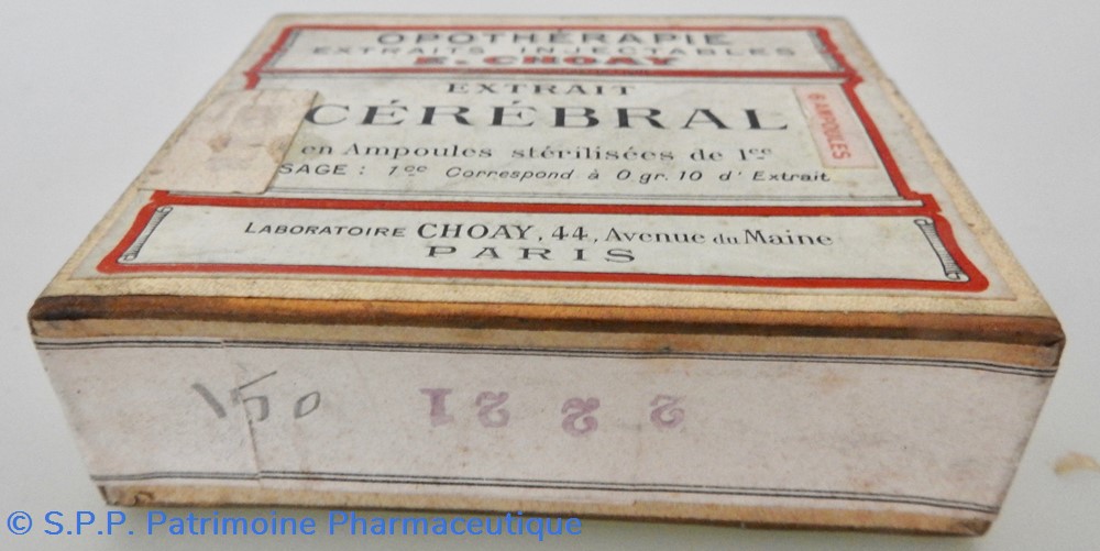 Extrait CEREBRAL Opothérapie Choay 3 science pharmacie extrait cerebral opotherapie choay