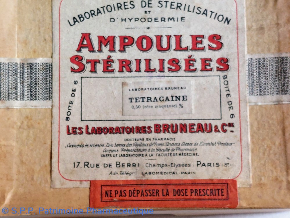 TÉTRACAÏNE 0.50%- 6 Ampoules BRUNEAU science pharmacie tetracaine 0 50 6 ampoules bruneau