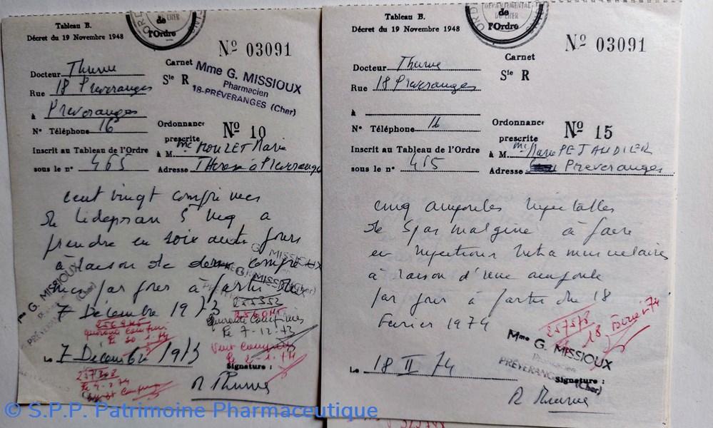documents anciens ordonnances 1958 a 1979 preveranges cher