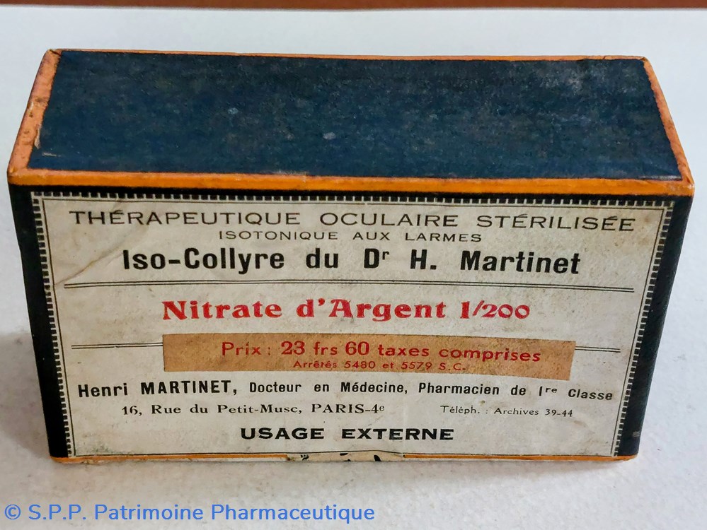 ISO - COLLYRE du Dr Martinet / Nitrate d'argent 5 science pharmacie iso collyre du dr martinet nitrate argent