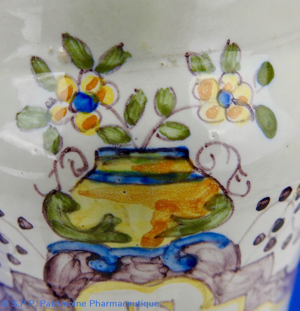 science pharmacie albarello en faience de moustiers