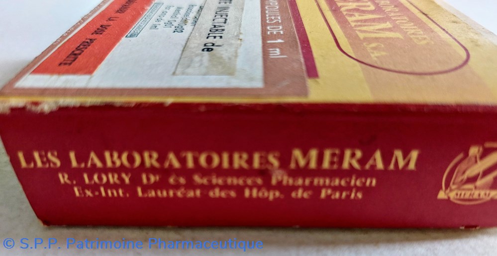 SOLUTÉ INJECTABLE de PROCAÏNE MÉRAM 2 science pharmacie solute injectable de procaine meram