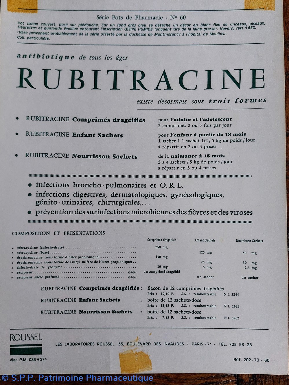 science pharmacie roussel n 60 pot canon nevers 1650