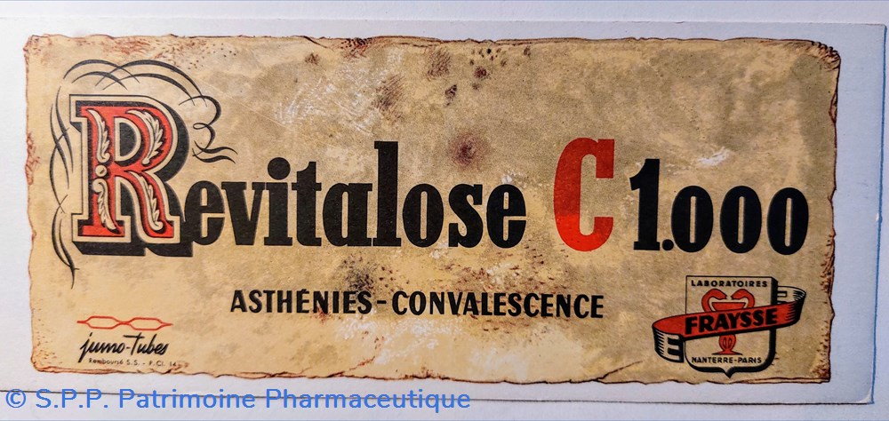 REVITALOSE ampoules (Buvard) Lab. FRAYSSE science pharmacie revitalose ampoules buvard lab fraysse