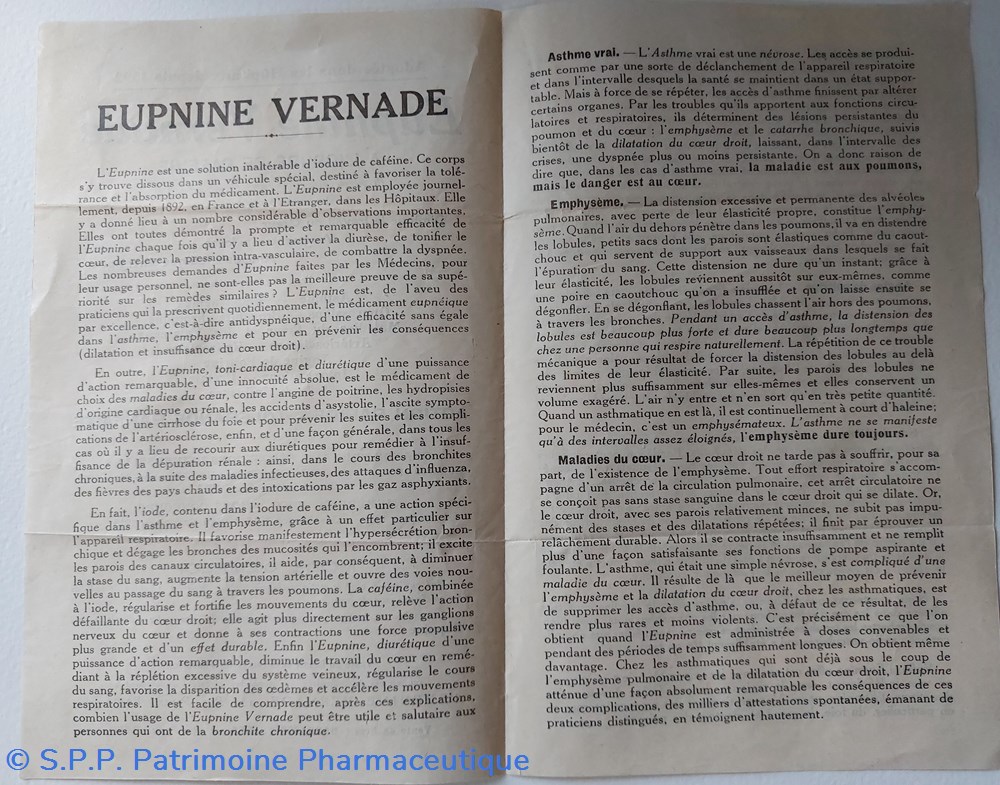 Eupnine Vernade info produit 2 documents anciens eupnine vernade info produit