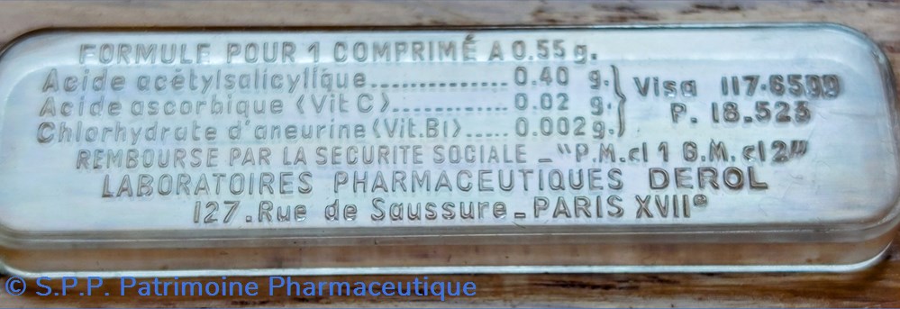 ÉTUI D'ASPIRINE vitaminée B1 C ( Pilulier) 4 science etui aspirine vitaminee b1 c pilulier