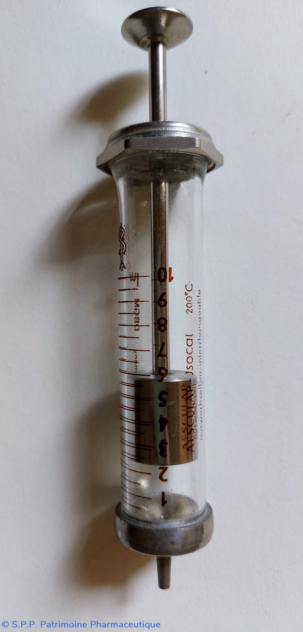 science pharmacie seringue en verre monture inox germany