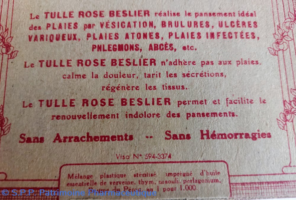science tulle rose beslier pansement gras