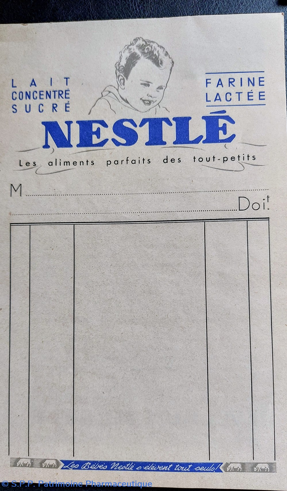 Fiches de facturation NESTLÉ objets publicitaires fiches de facturation nestle