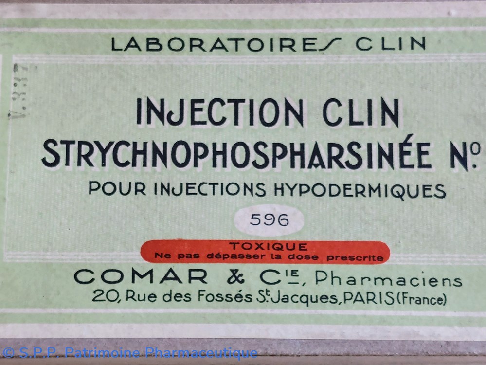 INJECTION CLIN Strychnophospharsinée N 1 4 science pharmacie injection clin strychnophospharsinee n 1