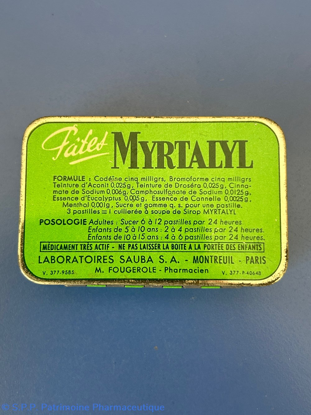 science pharmacie myrtalyl pates
