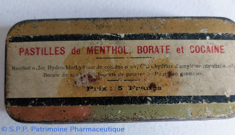 MENTHOL BORATE et COCAÏNE ( Pastilles) 2 science menthol borate et cocaine pastilles