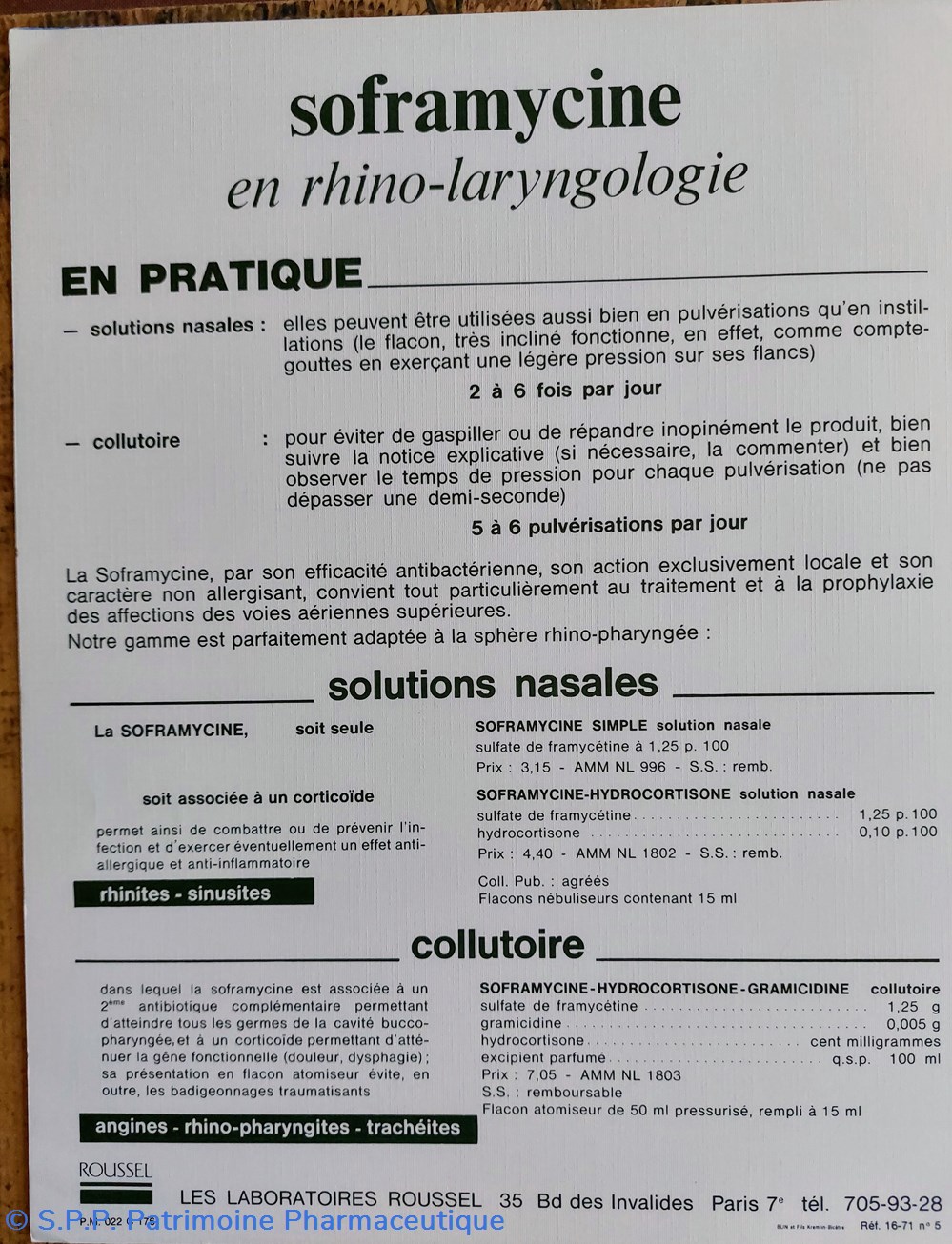Pharmacie du XV siècle / Lab ROUSSEL n5 5 science pharmacie du xv siecle lab roussel n5