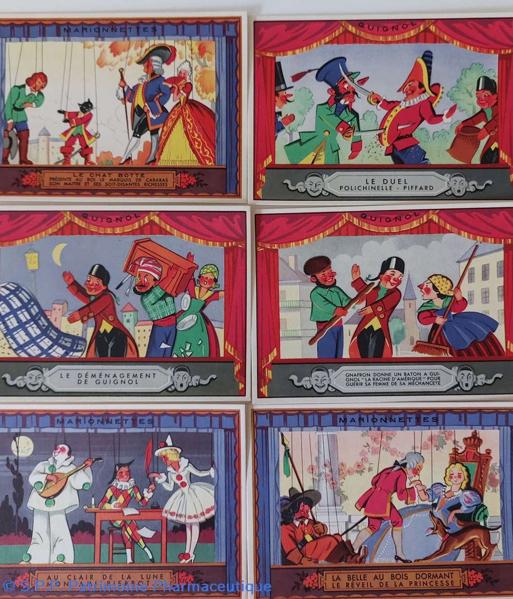Cartes de marionnettes Aspirine et pâte Gingivale objets publicitaires cartes de marionnettes aspirine et pate gingivale
