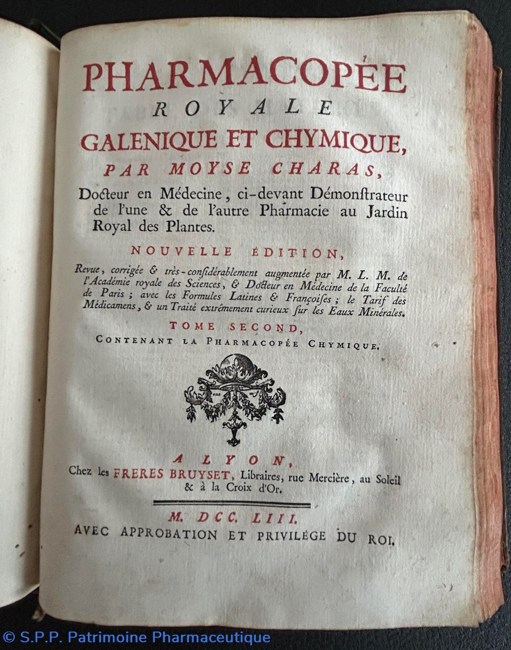 science pharmacie pharmacopee royale galenique et chymique par moyse charas 1753